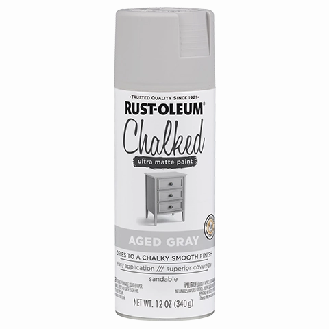 12 OZ Chalked Paint Ultra Matte Spray Paint - Aged Grey