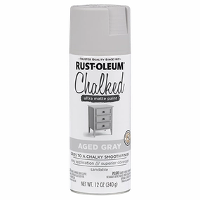 12 OZ Chalked Paint Ultra Matte Spray Paint - Aged Grey