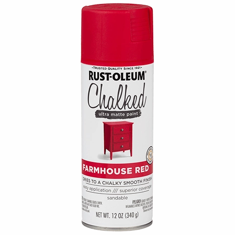 12 OZ Chalked Paint Ultra Matte Spray Paint - Farmhouse Red