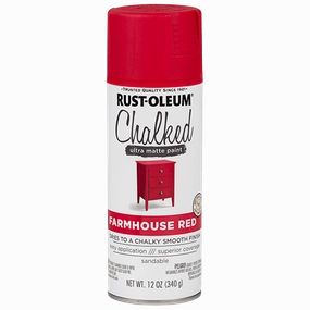 12 OZ Chalked Paint Ultra Matte Spray Paint - Farmhouse Red