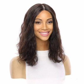 16" Princess Silk Top Wig Natural Black Wavy