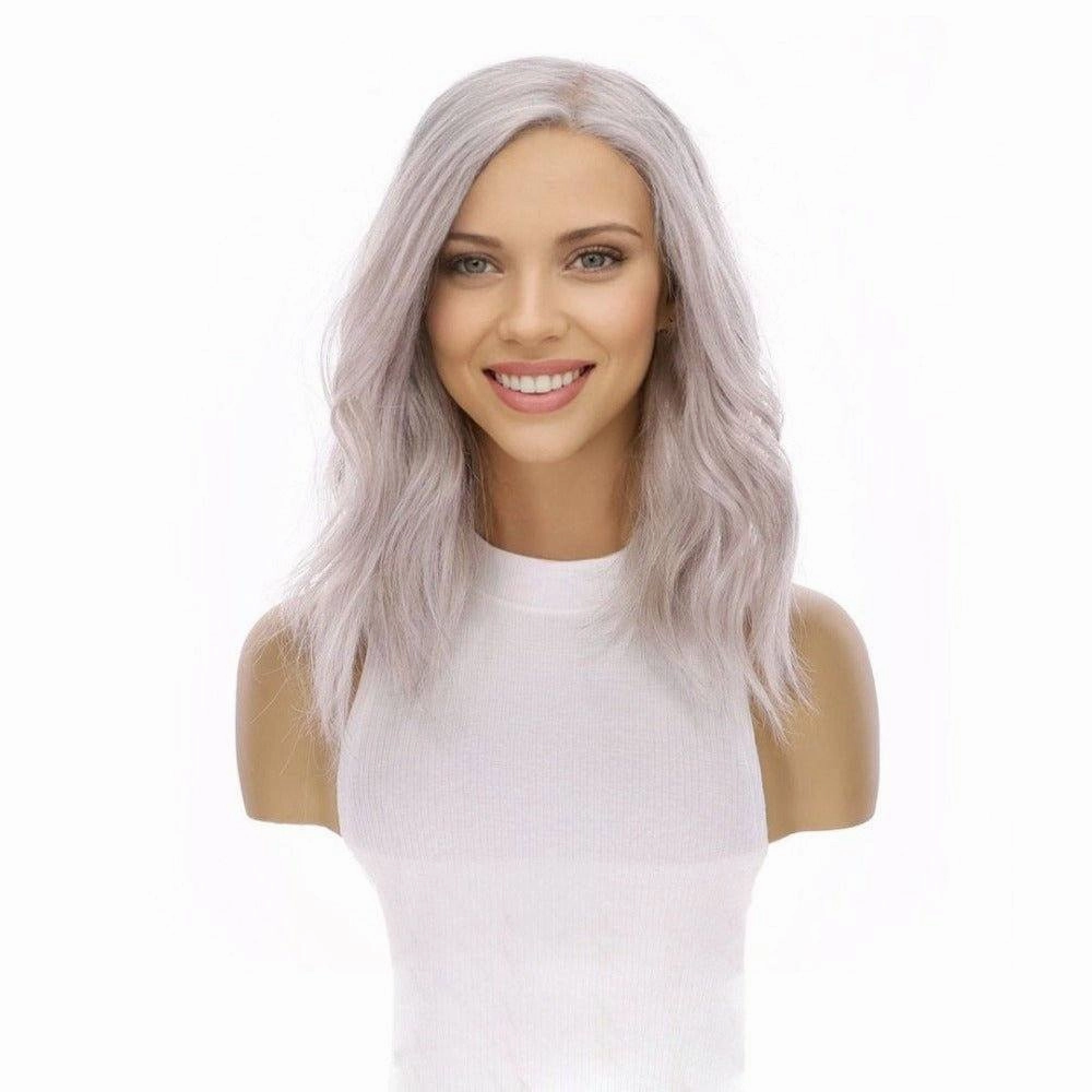16" Princess Silk Top Wig Snow Grey