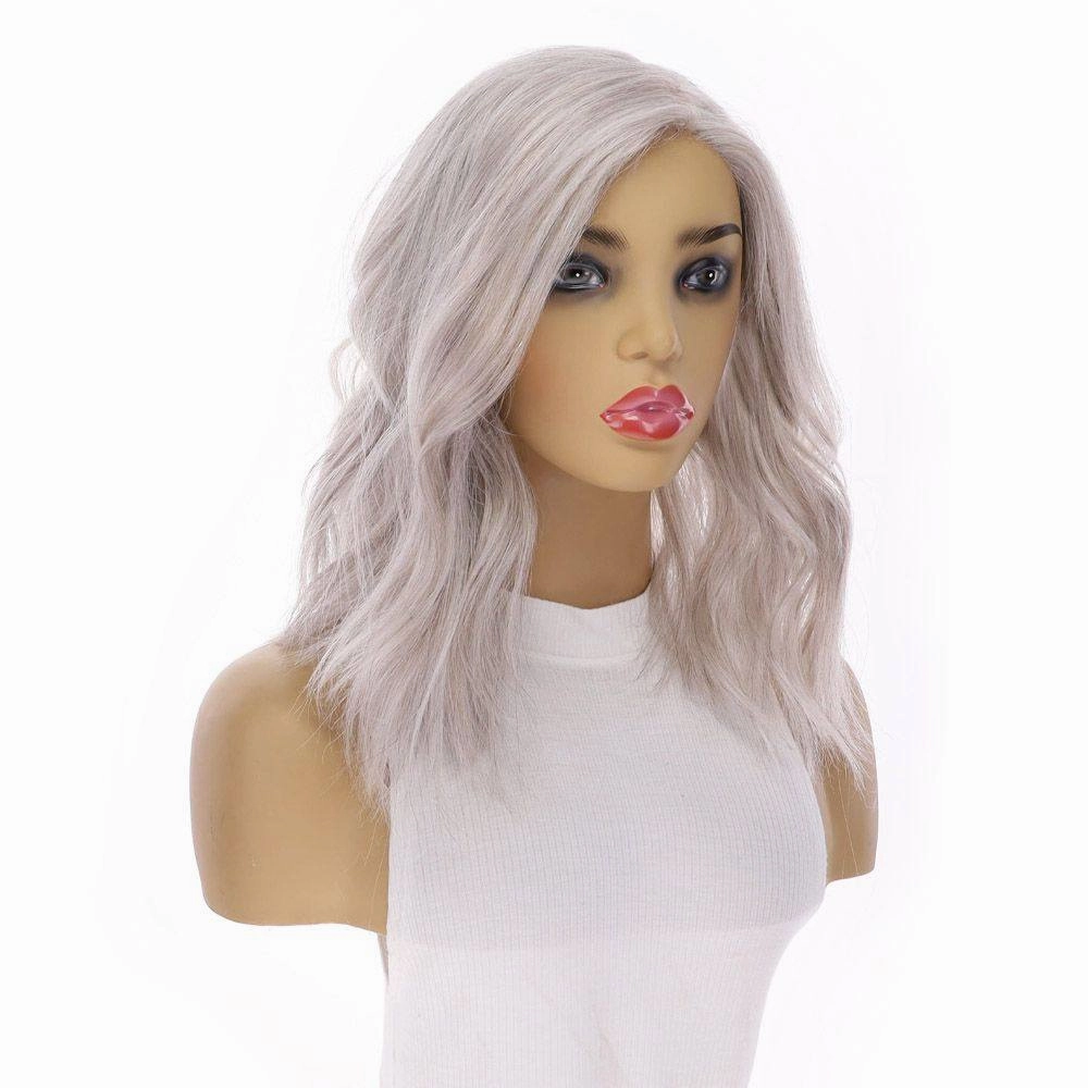 16" Princess Silk Top Wig Snow Grey