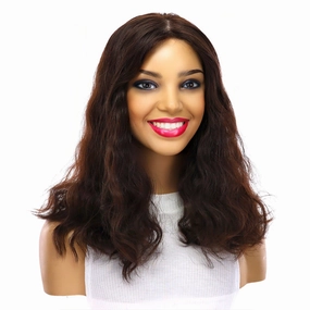 18" Princess Silk Top Wig Dark Brown Wavy