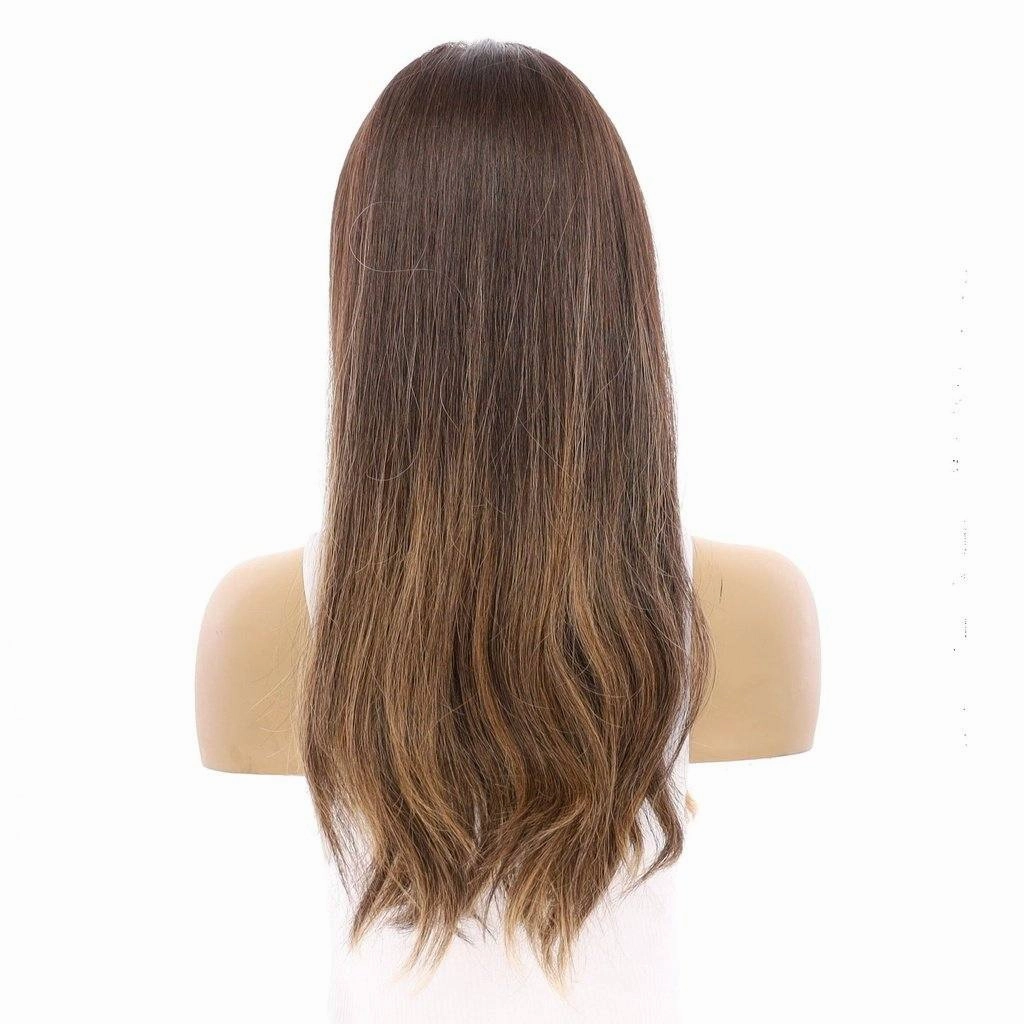 22" Princess Silk Top Wig Dark Brown Balayage