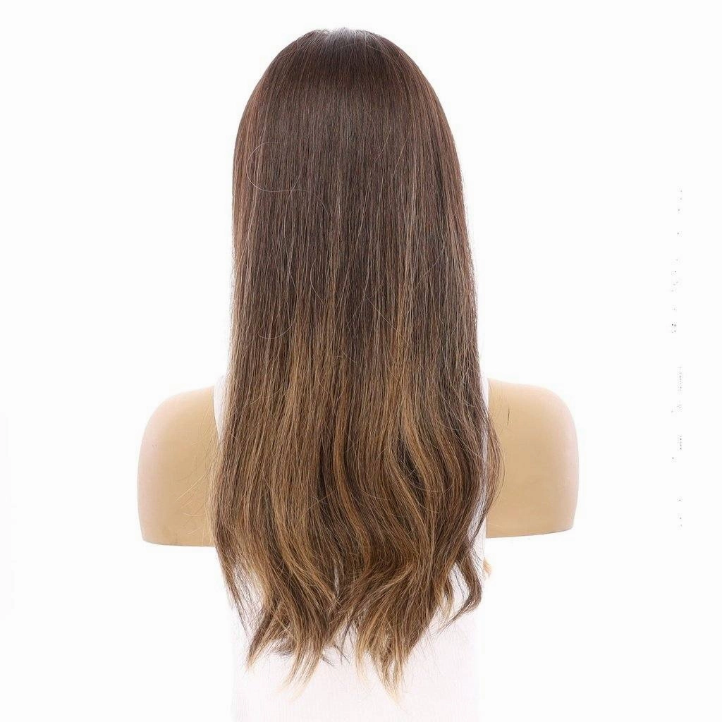 22" Princess Silk Top Wig Dark Brown Balayage