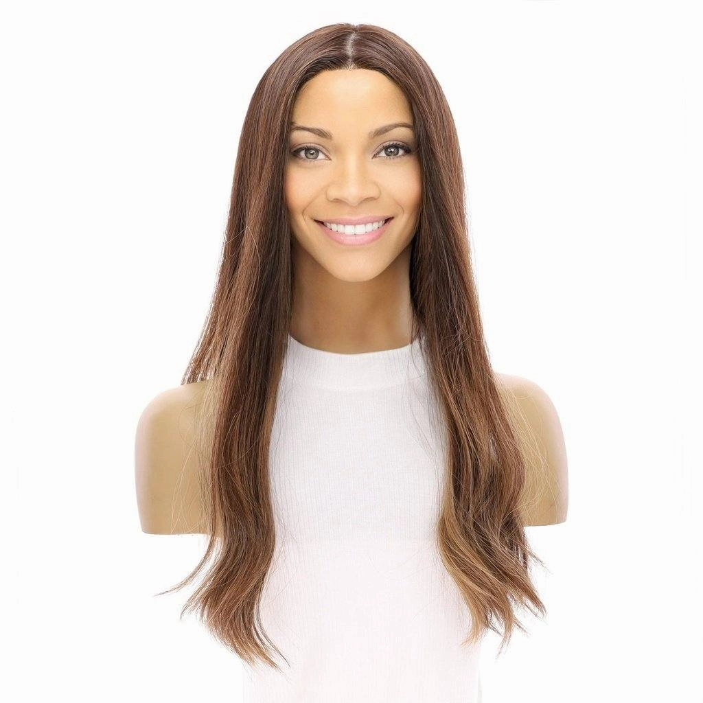 22" Princess Silk Top Wig Medium Brown Balayage