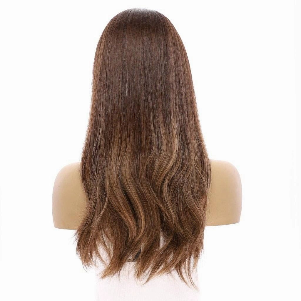 22" Princess Silk Top Wig Medium Brown Balayage