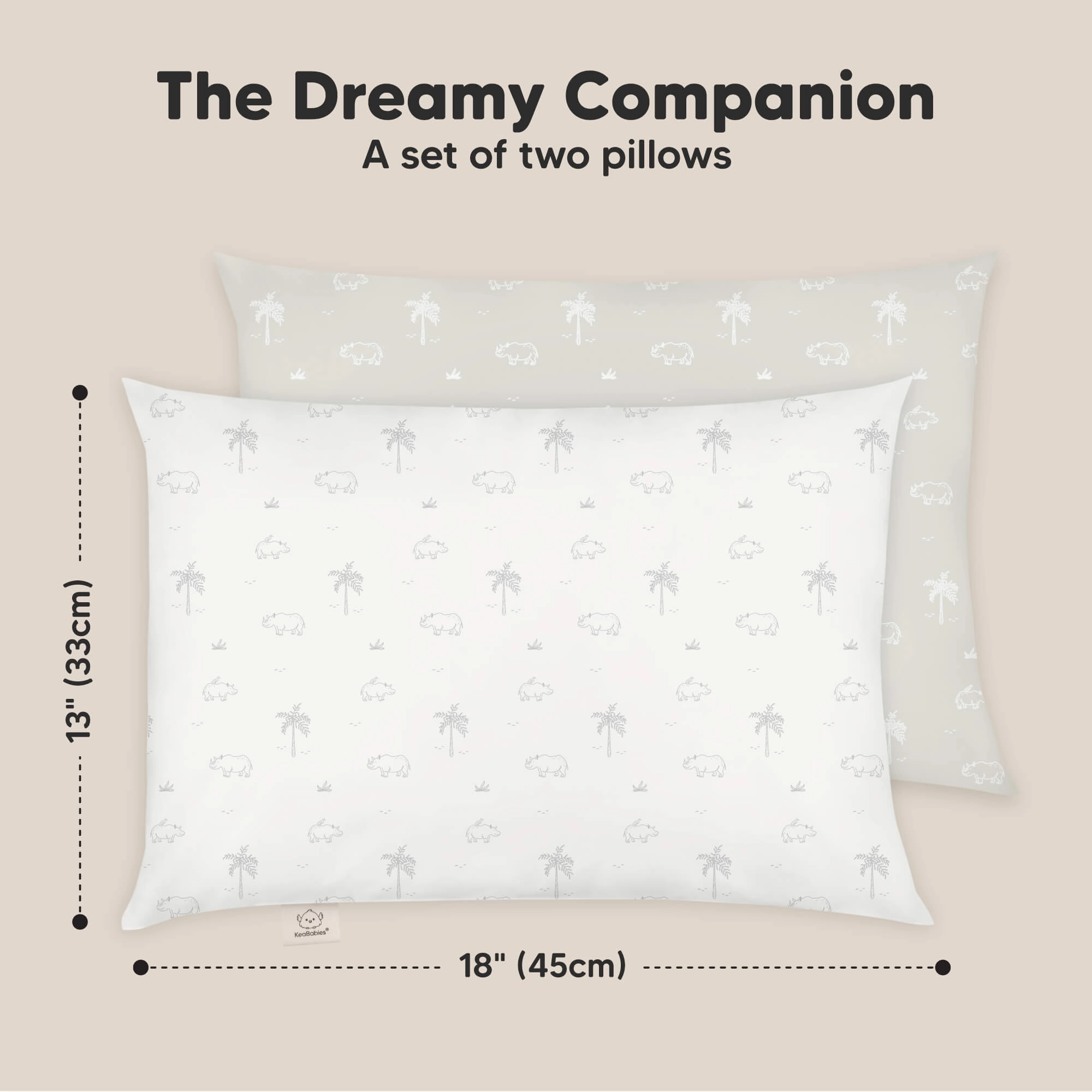 2-Pack Toddler Pillows (Wild Horns)
