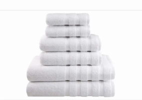 6-Piece 100% Turkish Genuine Cotton Premium & Luxury Towel Set for Bathroom & Kitchen 2 Bath Towels 2 Hand Towels & 2 Washcloths