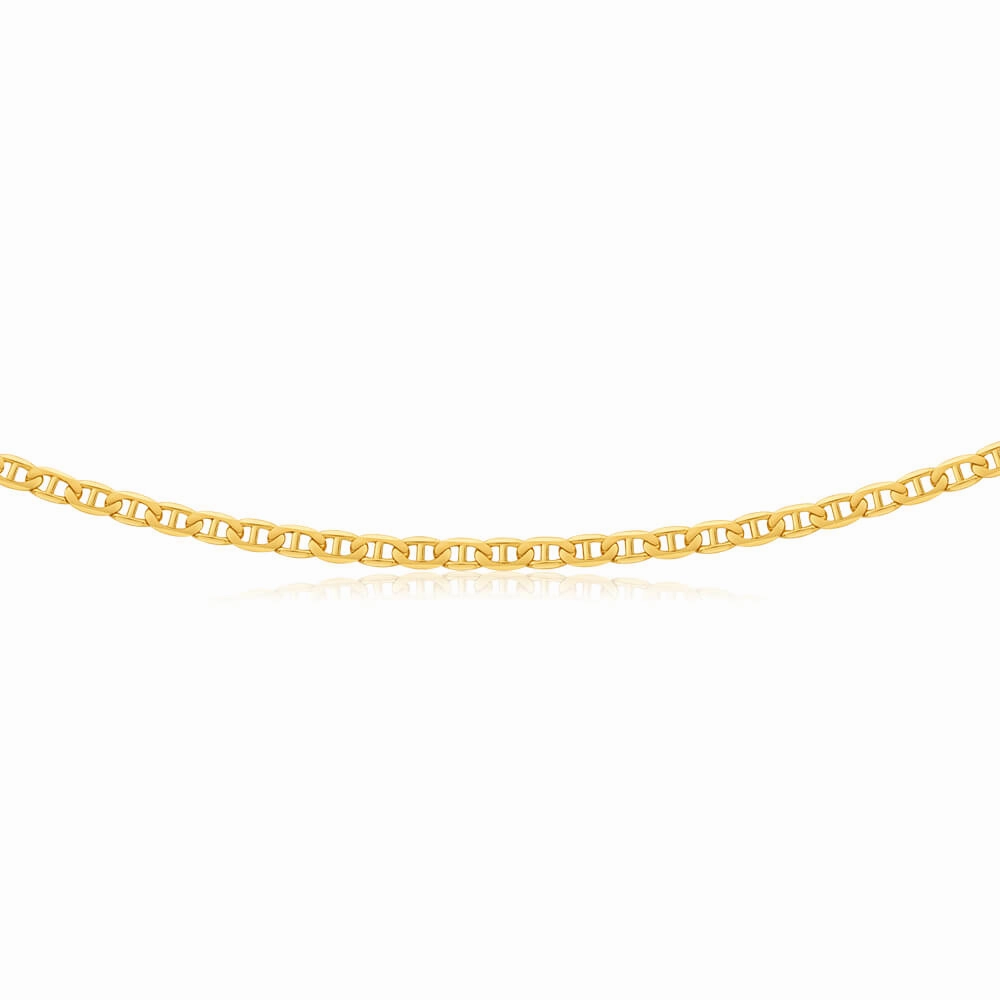 9ct Radiant Yellow Solid Gold Anchor Chain