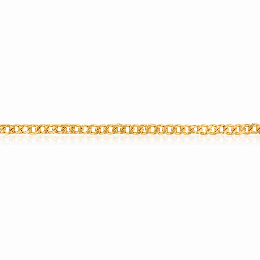 9ct Silverfilled Yellow Gold Curb 45cm 150Gauge Chain