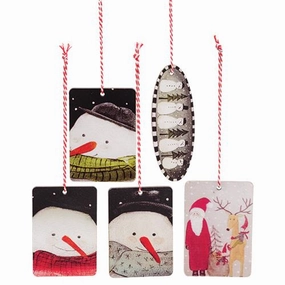 *5/Set  Snowman Head Tags