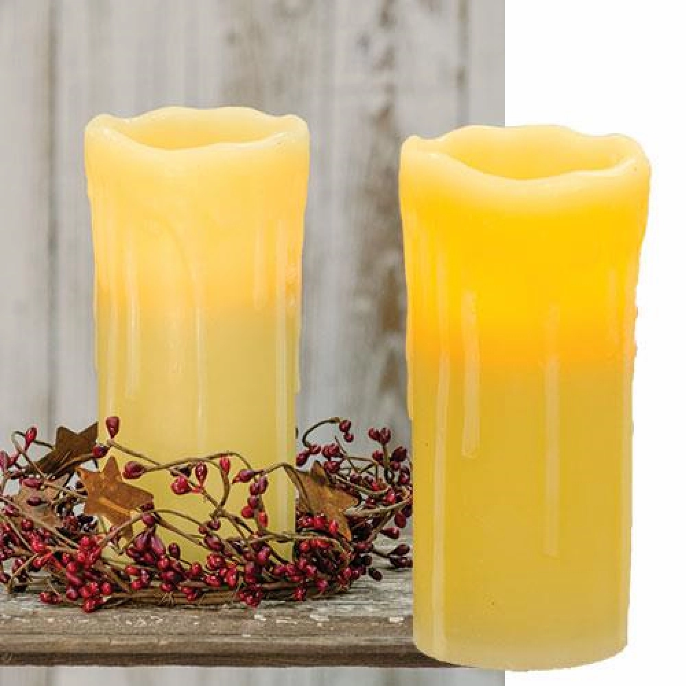 *7" Ivory Drip Timer Pillar