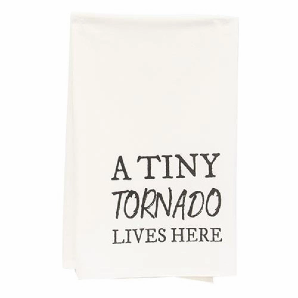 *A Tiny Tornado Lives Here Dish Towel