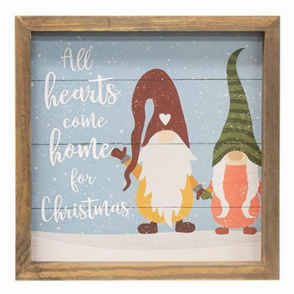 *All Hearts Come Home Gnome Slat Frame