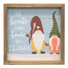 *All Hearts Come Home Gnome Slat Frame