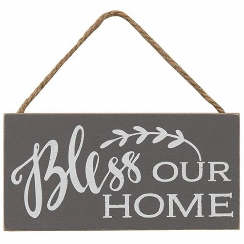 *Bless Our Home Rope Hanger Sign