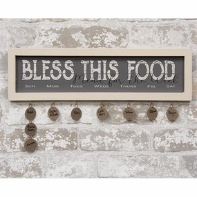 *Bless This Food Shiplap Framed Sign w/ Tags