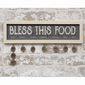 *Bless This Food Shiplap Framed Sign w/ Tags