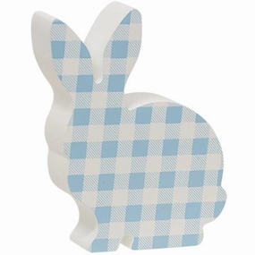 *Blue & White Buffalo Check Chunky Bunny