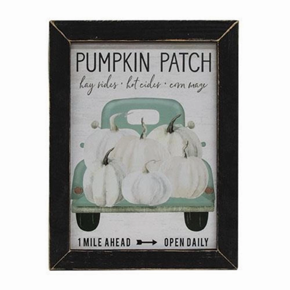 *Blue Truck Pumpkin Patch Framed Print