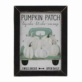 *Blue Truck Pumpkin Patch Framed Print