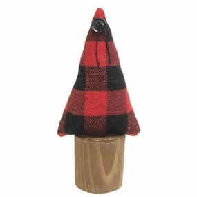 *Buffalo Check Christmas Tree on Stump 7.5"
