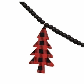 *Buffalo Check Christmas Trees Beaded Garland