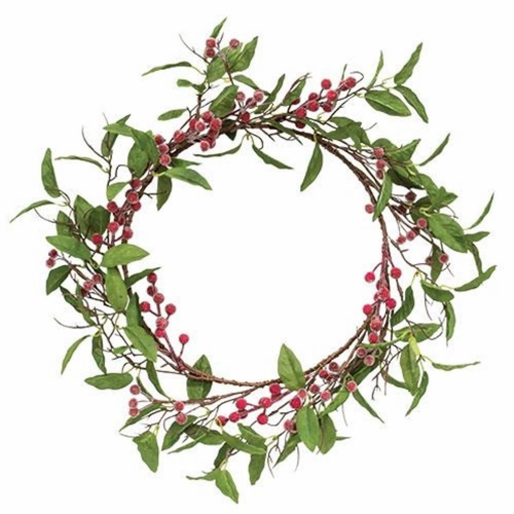 *Burgundy Sugar Berry & Herb Wreath