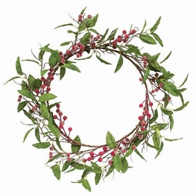 *Burgundy Sugar Berry & Herb Wreath