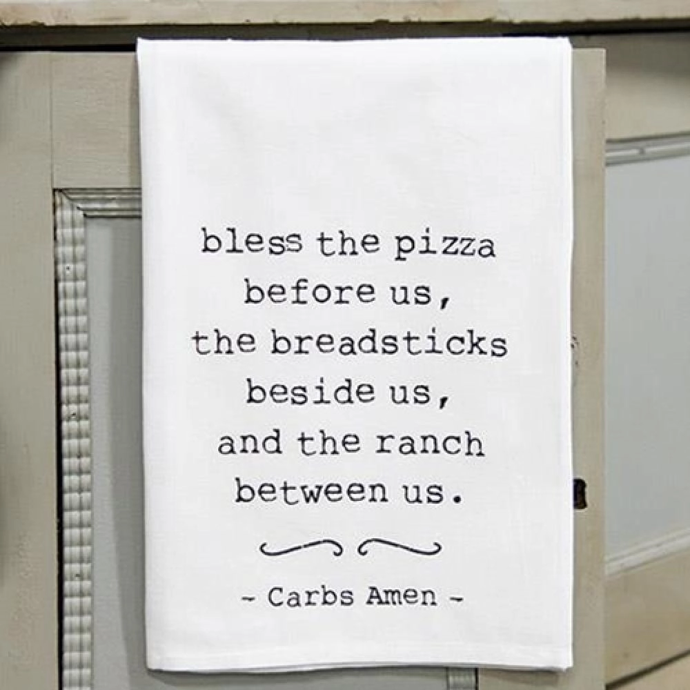 *Carbs Amen Dish Towel