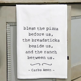 *Carbs Amen Dish Towel