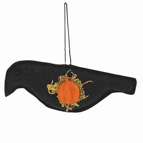 *Crow with Pumpkin Felt Ornament