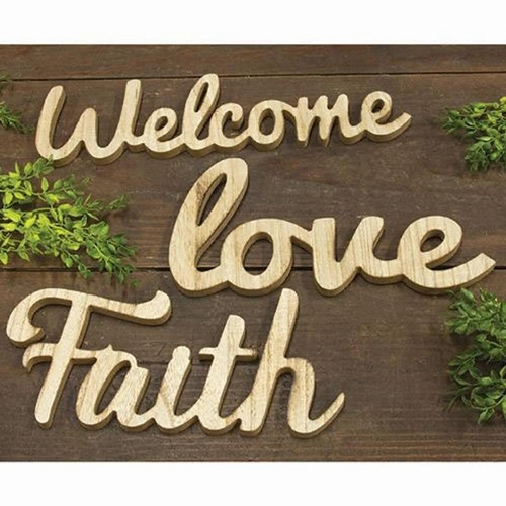 *"Welcome" Freestanding Word