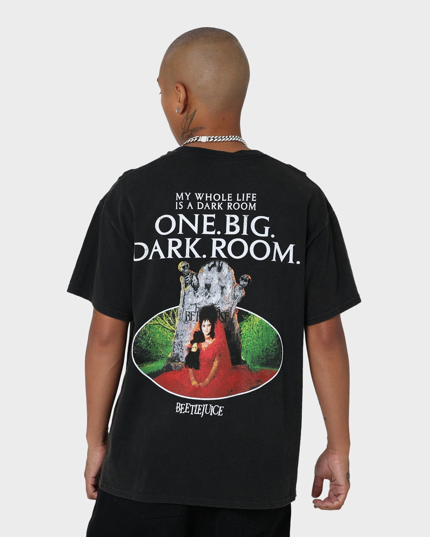 American Thrift X Beetlejuice Lydia Vintage T-Shirt Vintage Black