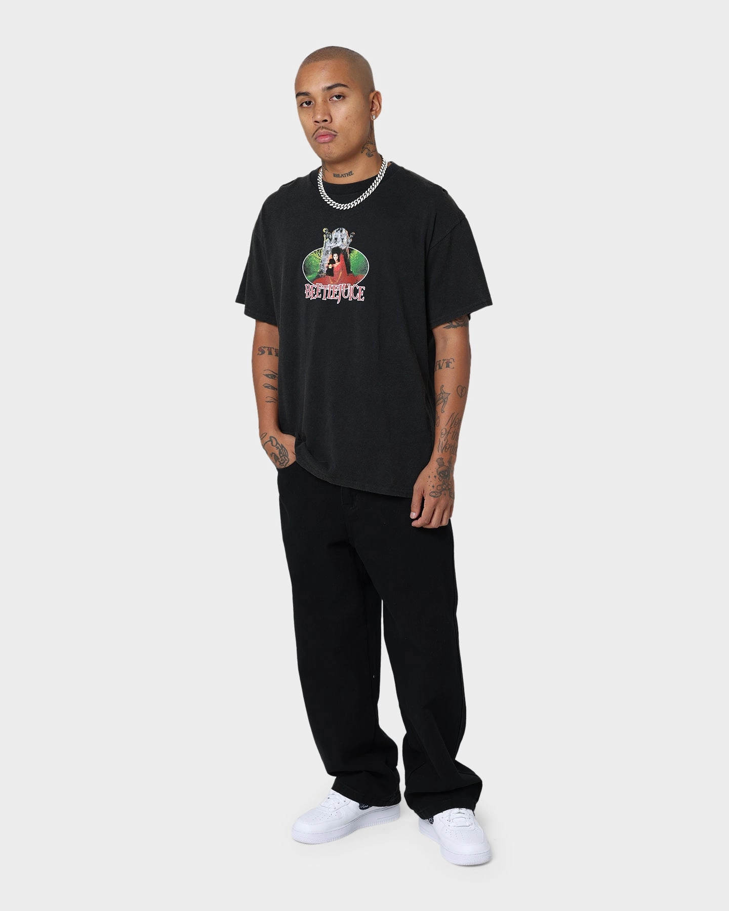American Thrift X Beetlejuice Lydia Vintage T-Shirt Vintage Black