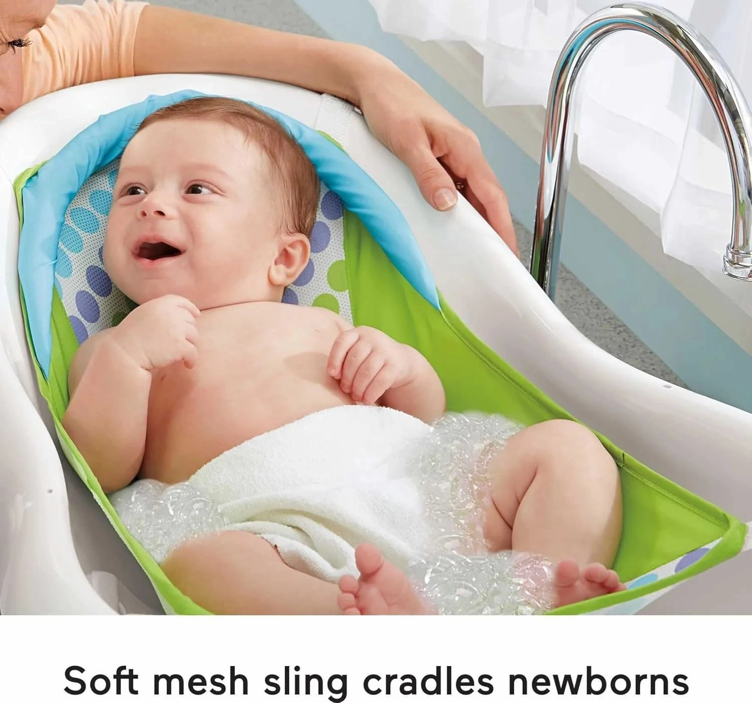 Baby to Toddler Bath 4-In-1 Sling ‘N Seat Tub, Green