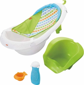 Baby to Toddler Bath 4-In-1 Sling ‘N Seat Tub, Green
