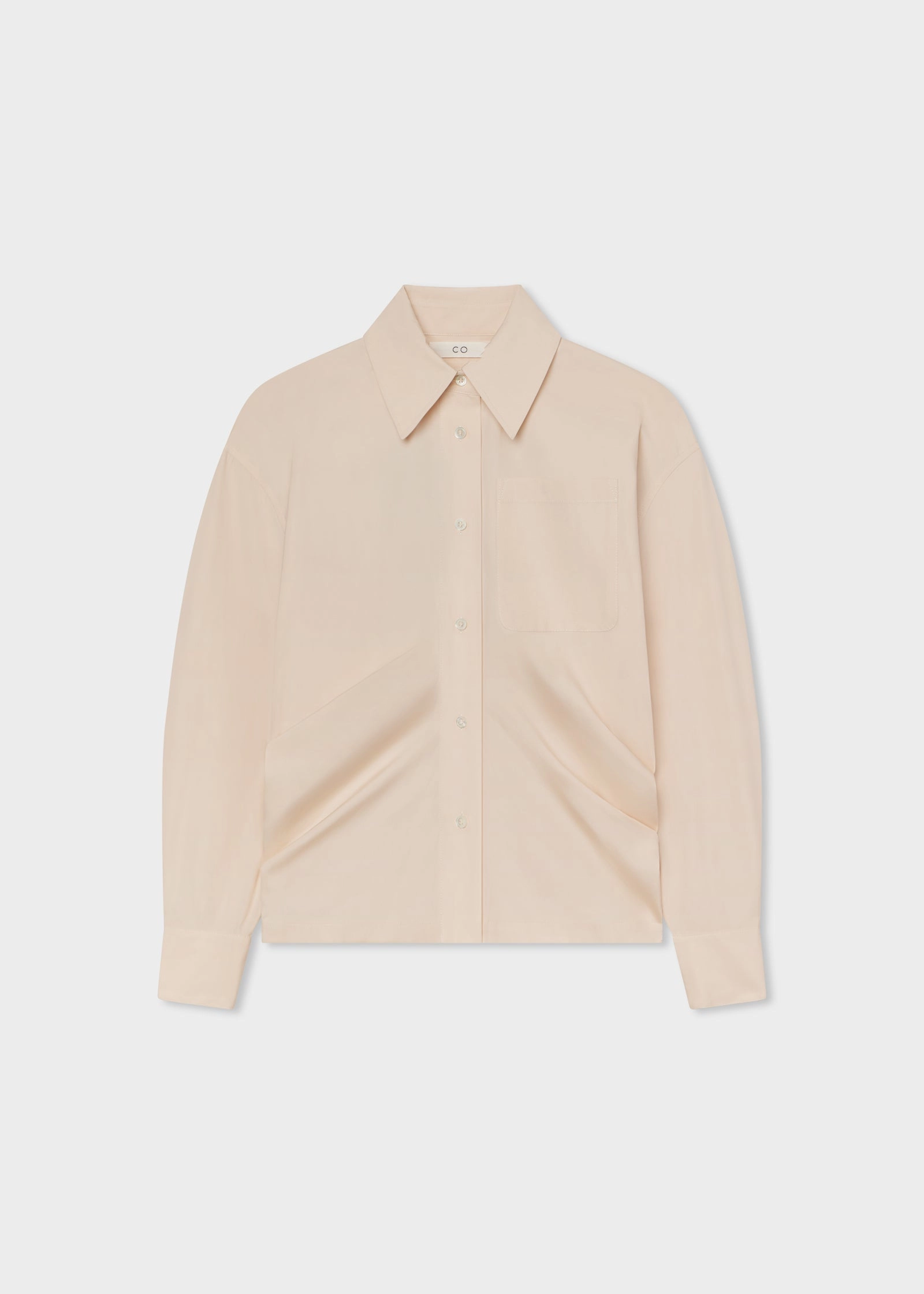 Banana Cut Shirt in Cotton Poplin - Pink