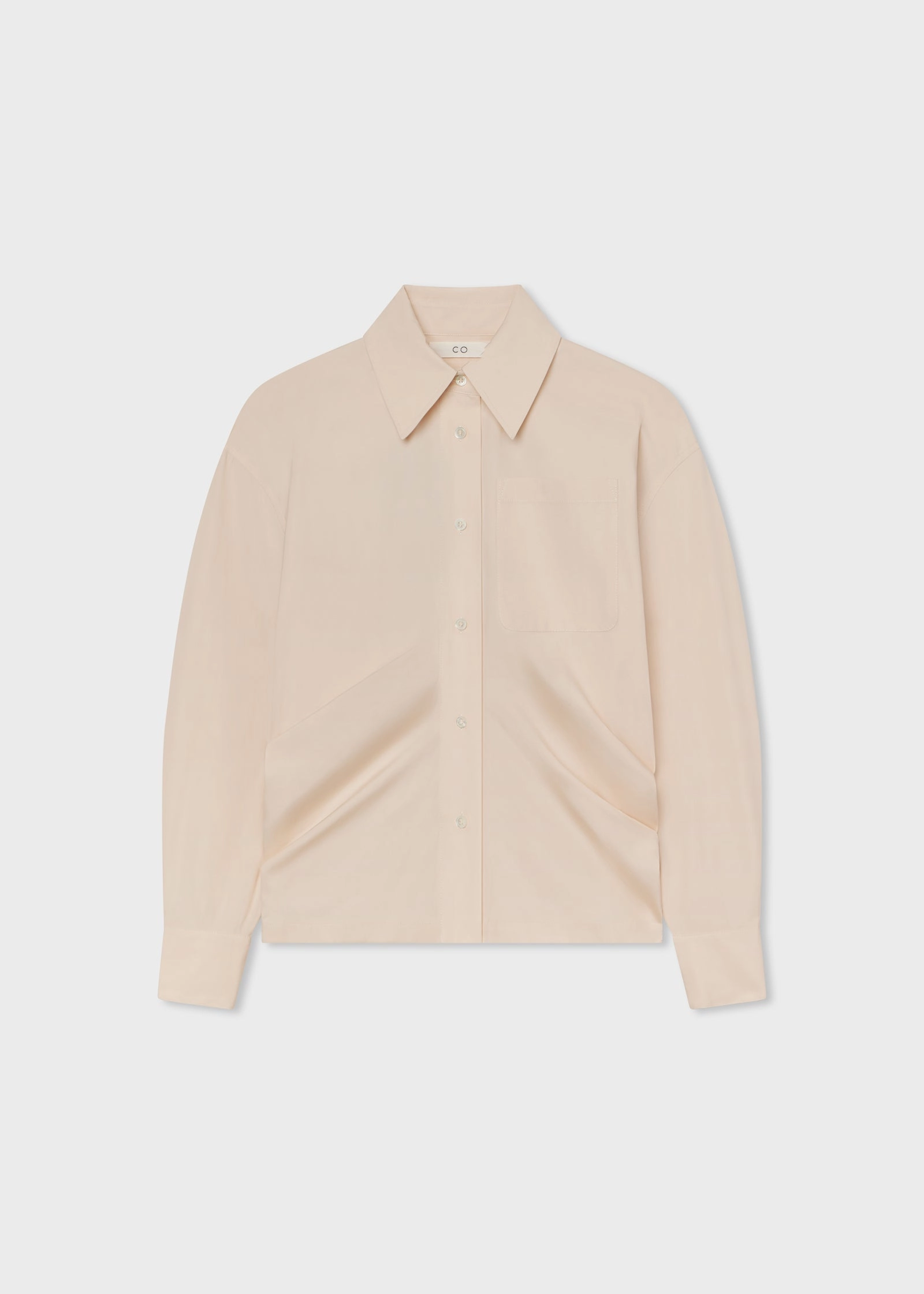 Banana Cut Shirt in Cotton Poplin - Pink