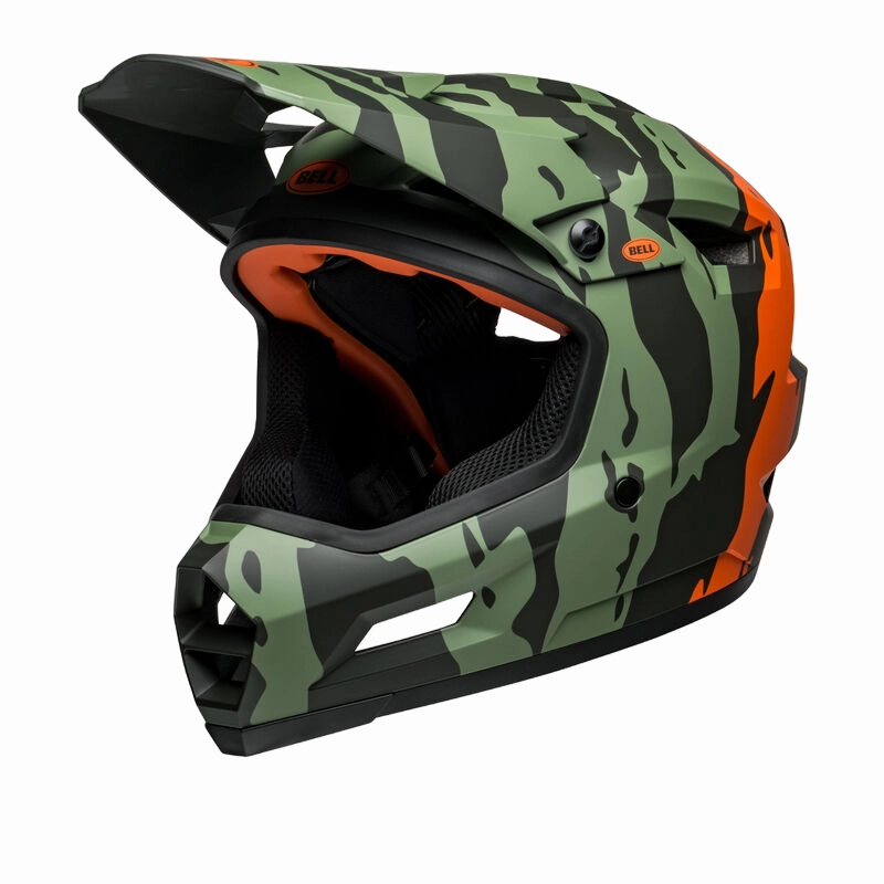 Bell Sanction 2 DLX MIPS Full Face Helmet - Ravine - Matt Dark Green-Orange