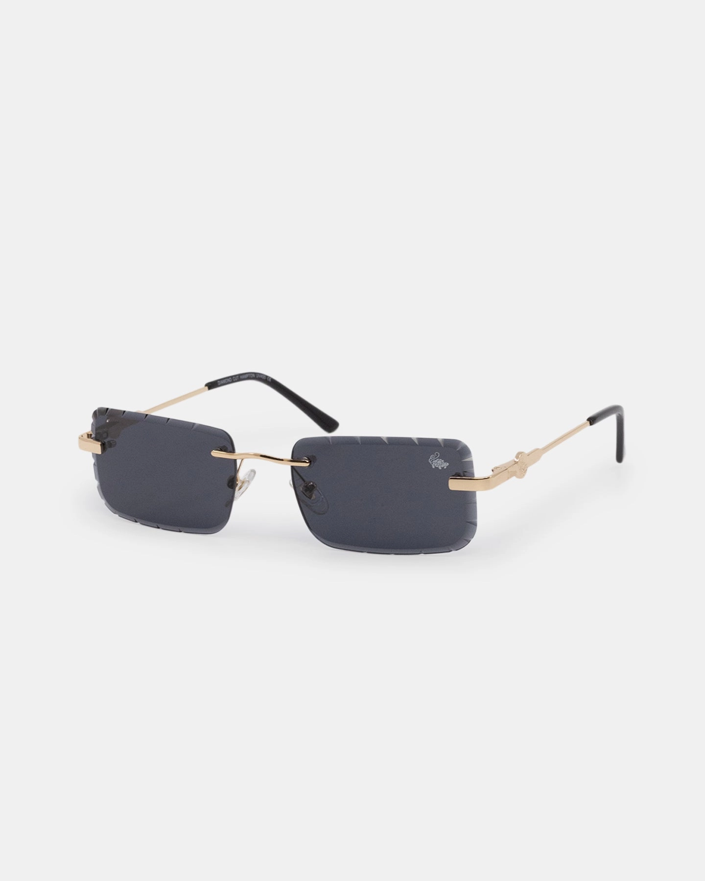 Belvoir & Co Diamond Cut Hampton Sunglasses Black/Gold