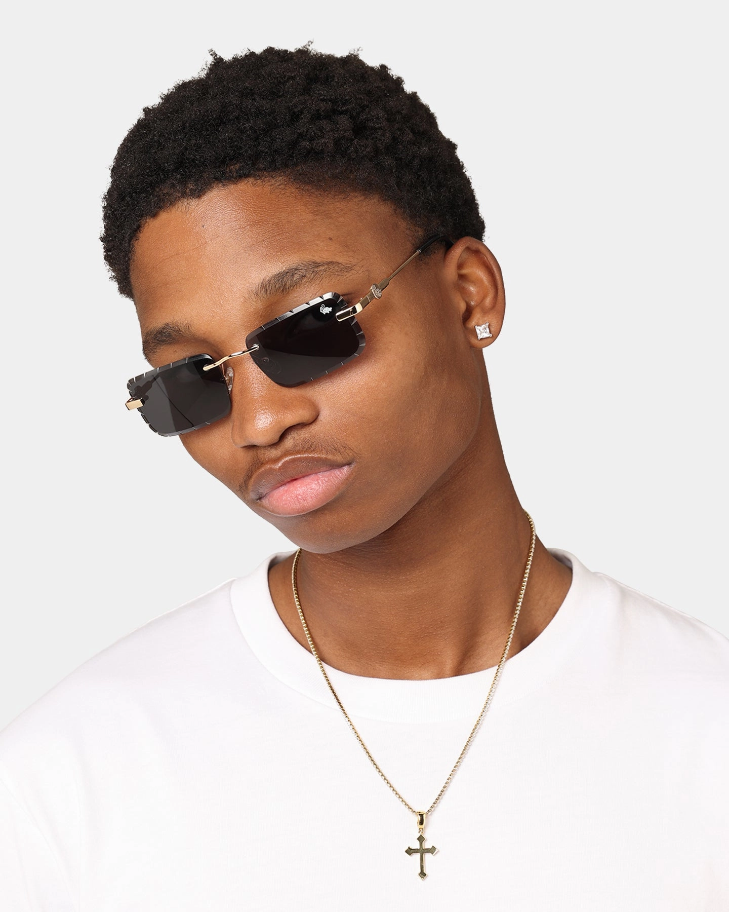 Belvoir & Co Diamond Cut Hampton Sunglasses Black/Gold