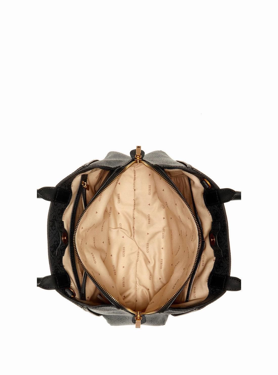 Black Logo Izzy Small Girlfriend Satchel Bag