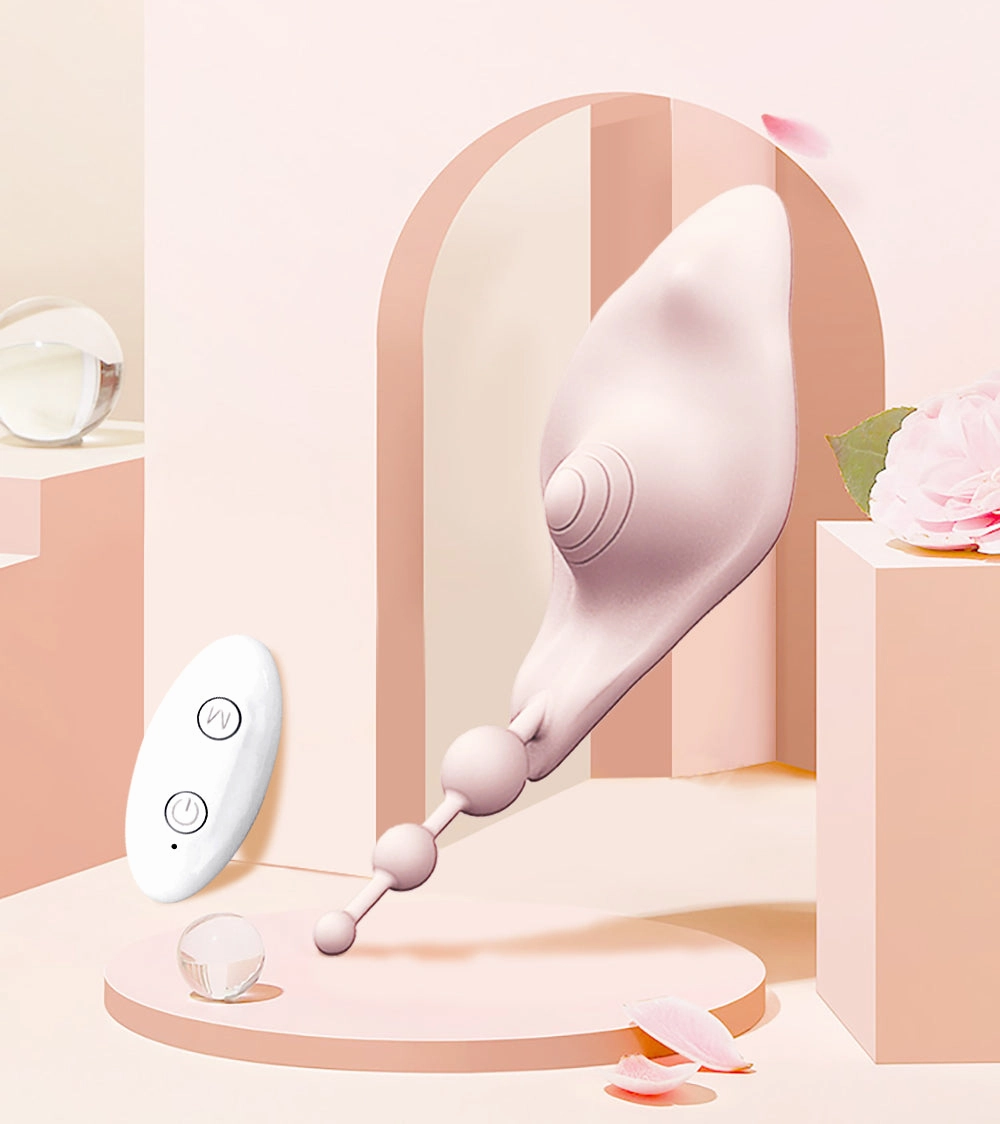 Butterfly Clit and G Spot Vibrator with Anal Beads for Panties - W8