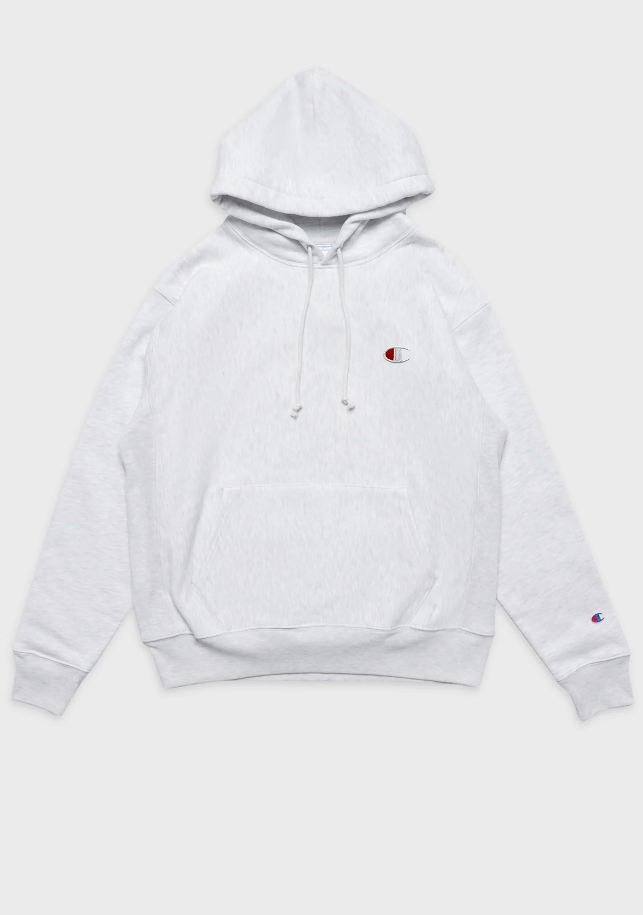 Champion Women's Reverse Weave Small Logo Hoodie Silver Grey