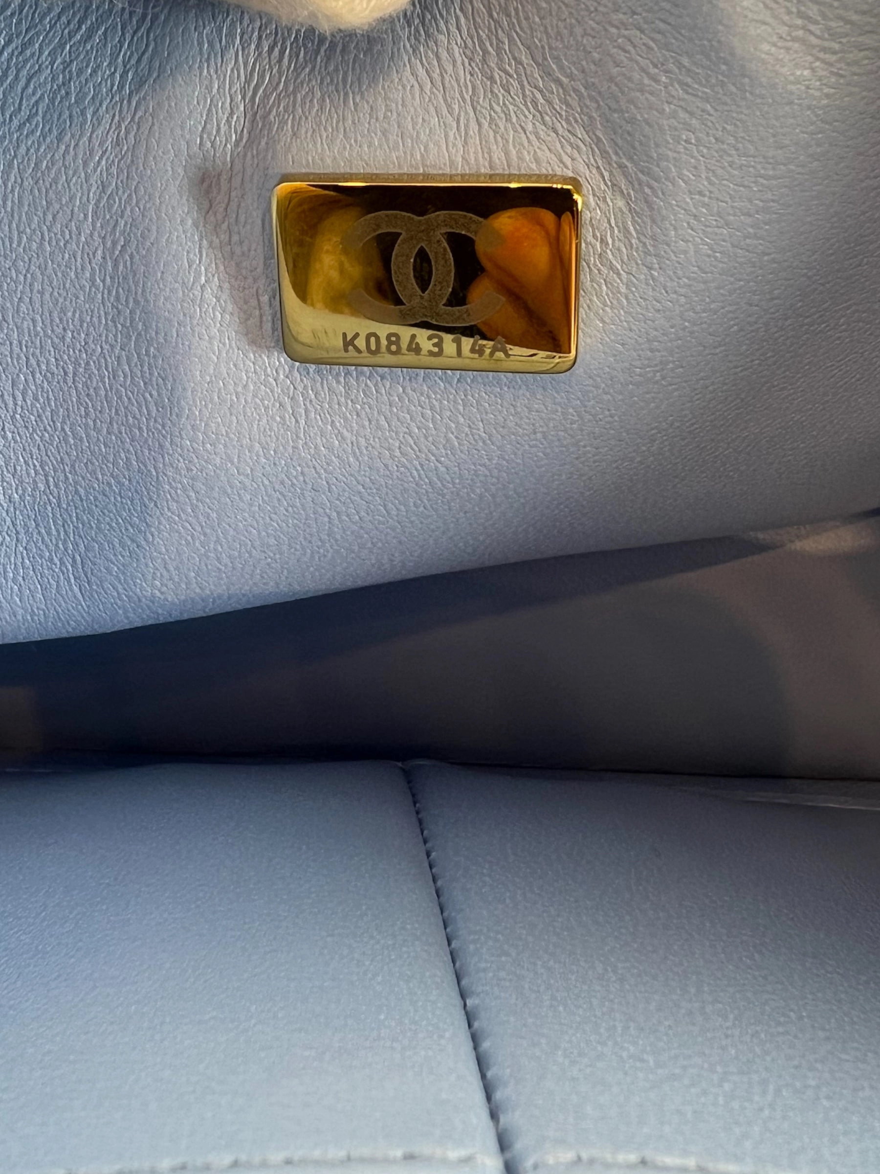Chanel Baby Blue Caviar Leather Small Double Flap