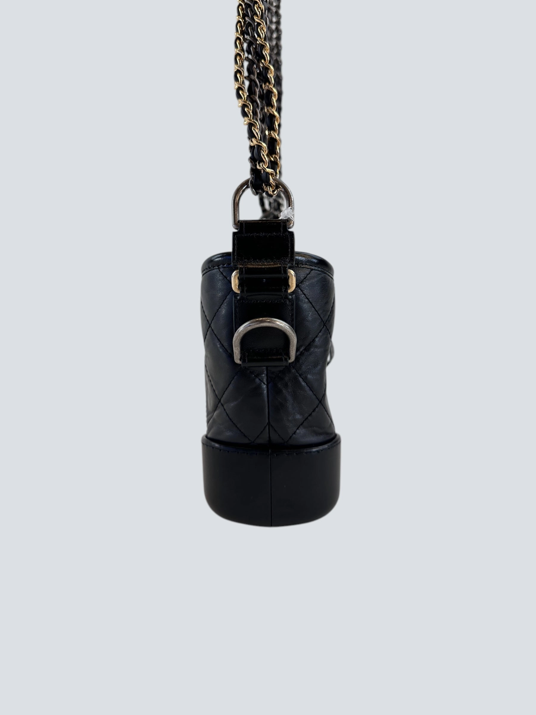 Chanel Black Calfskin Leather Small Gabrielle Crossbody