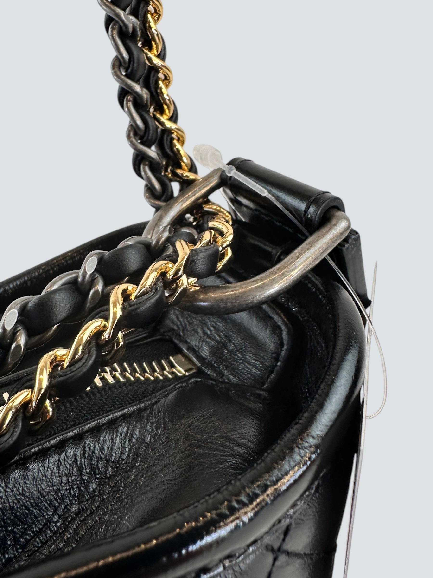 Chanel Black Calfskin Leather Small Gabrielle Crossbody